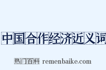 中国合作经济近义词是什么意思的图片